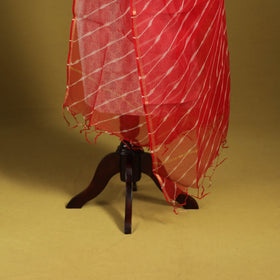 Red - tie-dye kota doria cotton leheriya dupatta 06