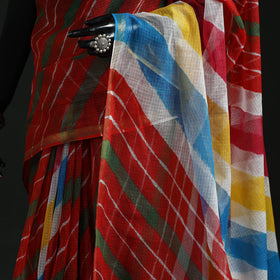 Tie-dye kota doria cotton leheriya saree 01 - handcrafted