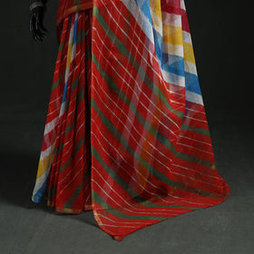 Tie-dye kota doria cotton leheriya saree 01 - handcrafted