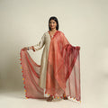 Red - tie & dye mothra kota doria cotton leheriya dupatta