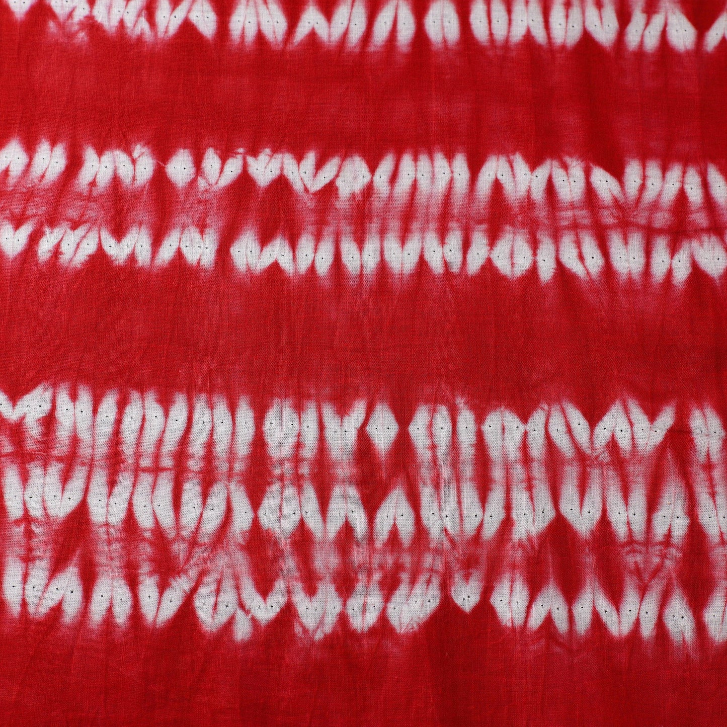  Red Tie & Dye Pure Cotton Shibori Fabric 