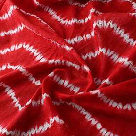  Red Tie & Dye Pure Cotton Shibori Fabric 