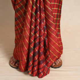 Buy Leheriya Tie-Dye Tussar Silk Handloom Saree Online l iTokri.com