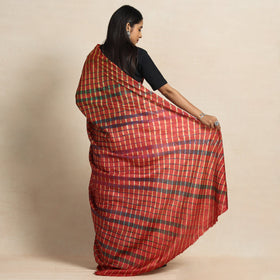 Buy Leheriya Tie-Dye Tussar Silk Handloom Saree Online l iTokri.com