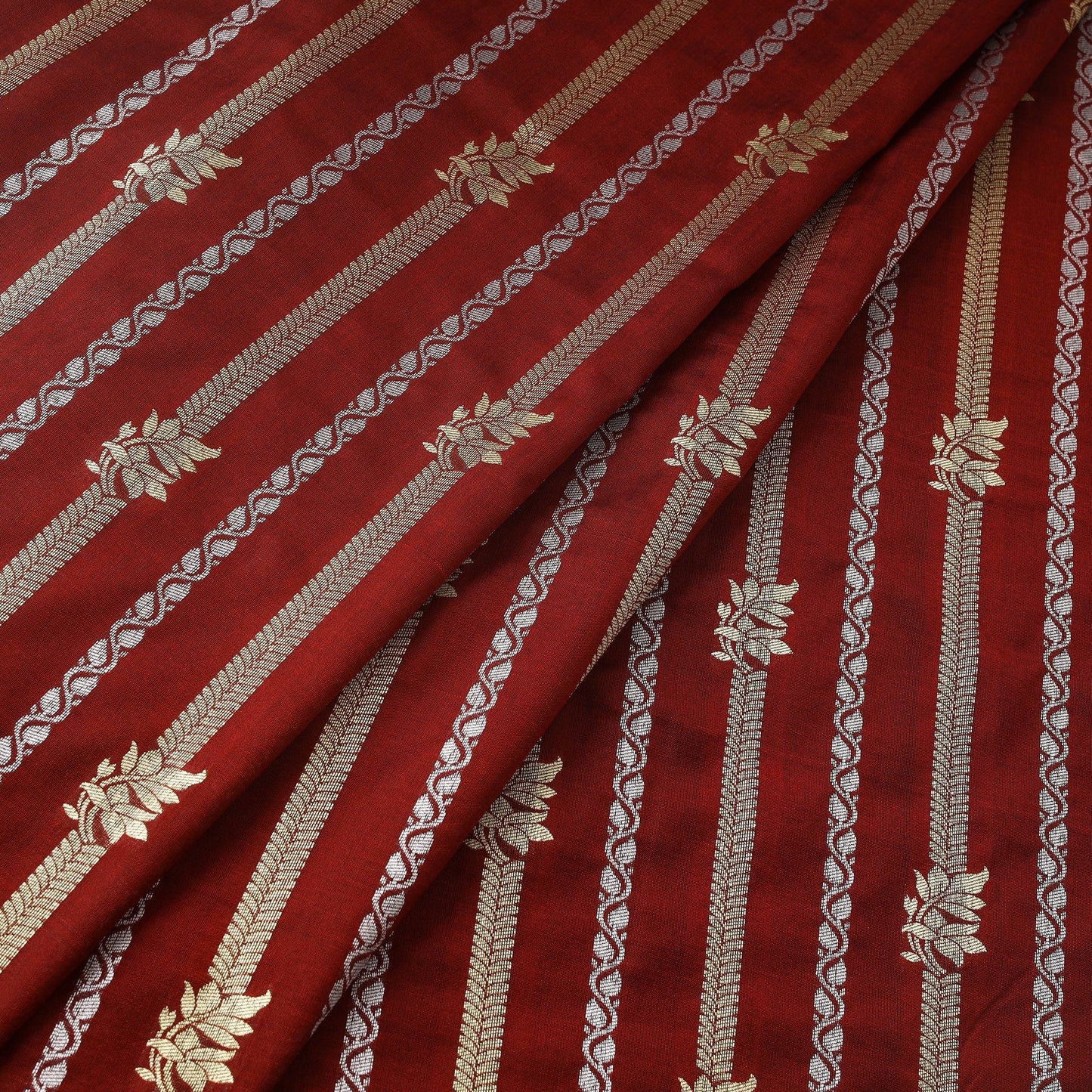 Tissue zari meena work viscose banarasi fabric 13