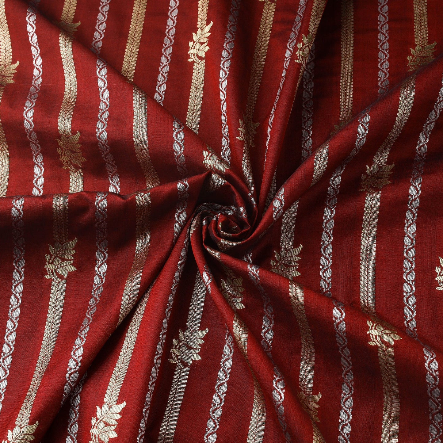 Tissue zari meena work viscose banarasi fabric 13