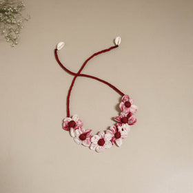 Traditional handmade cherry floral gajra - handcrafted