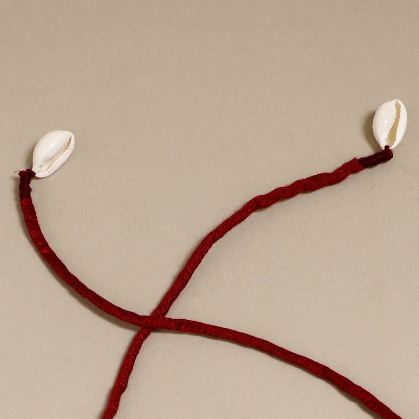 Traditional handmade cherry floral gajra - handcrafted