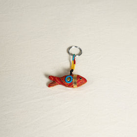Red Traditional Handmade Fish Doll Keychain