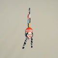 Red Traditional Handmade Rajasthani Doll Face Keychain