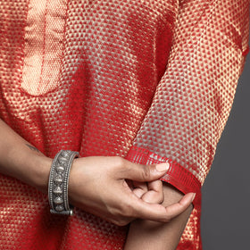  Traditional Maheshwari Tissue Zari Work Cotton Handloom Kurta with Dupatta Set 