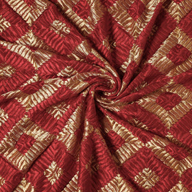  Traditional Phulkari Embroidered Chinnon Fabric 