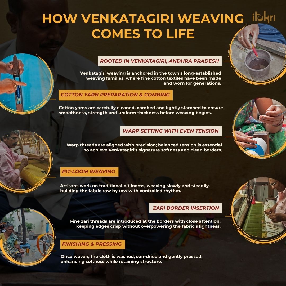 Red - traditional venkatagiri handloom cotton checks saree