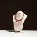 Red - tribal odisha dokra threadwork handmade necklace 46