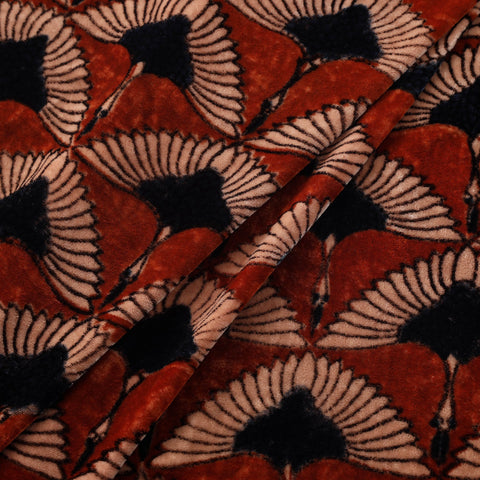 Velvet natural dyed fabric 08 - handcrafted