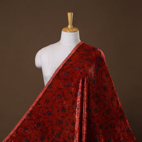 Velvet natural dyed hand fabric 01 - handcrafted