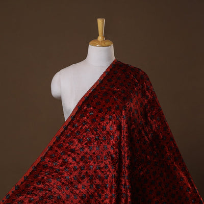 Velvet natural dyed hand fabric 03 - handcrafted