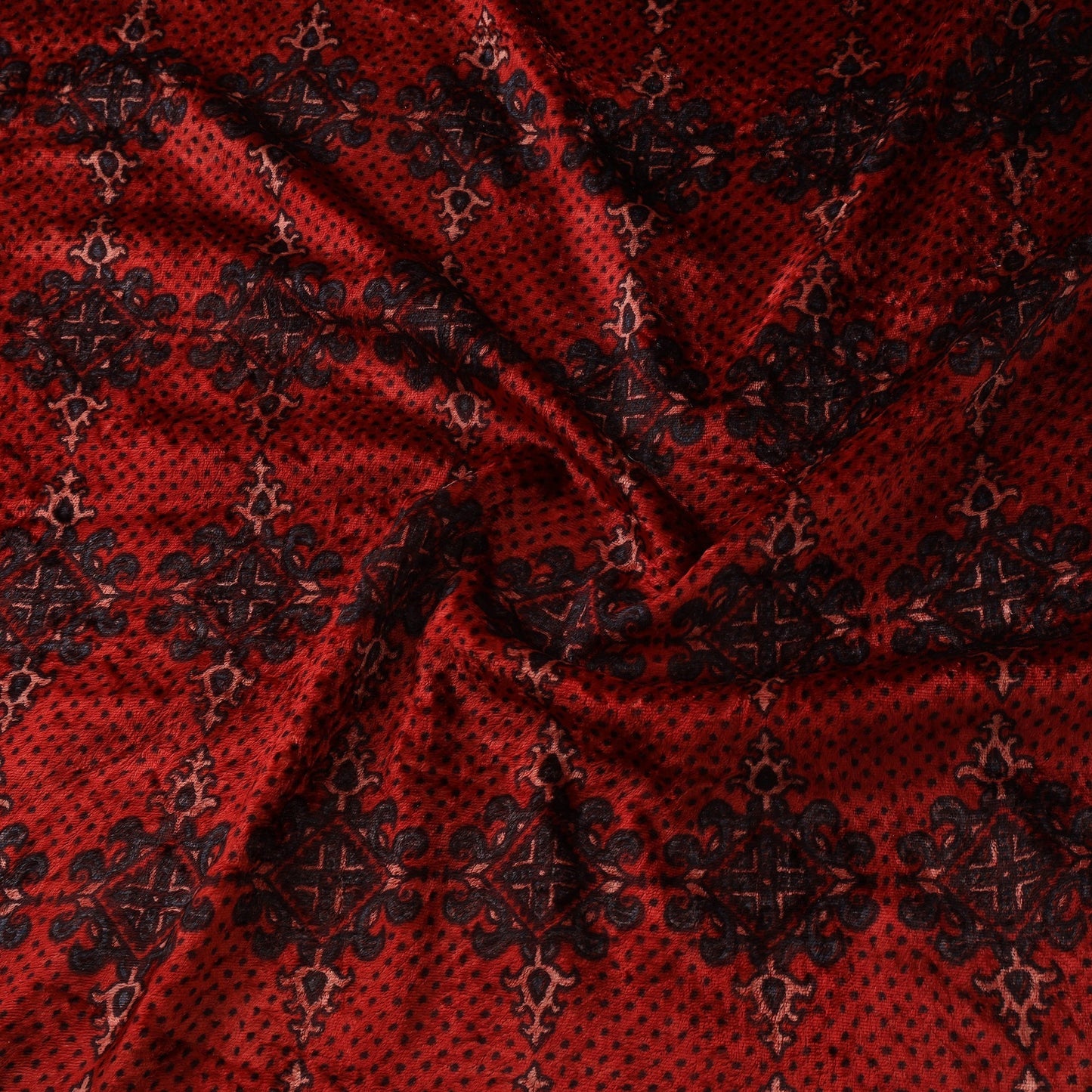 Velvet natural dyed hand fabric 14 - handcrafted