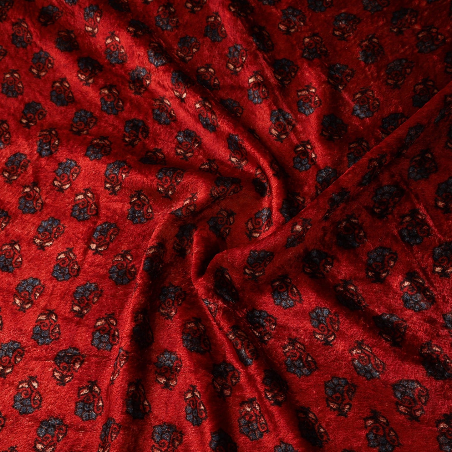 Velvet natural dyed hand fabric 17 - handcrafted