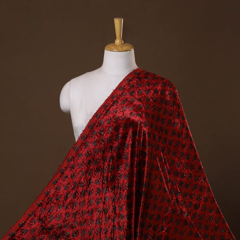 Velvet natural dyed hand fabric 17 - handcrafted