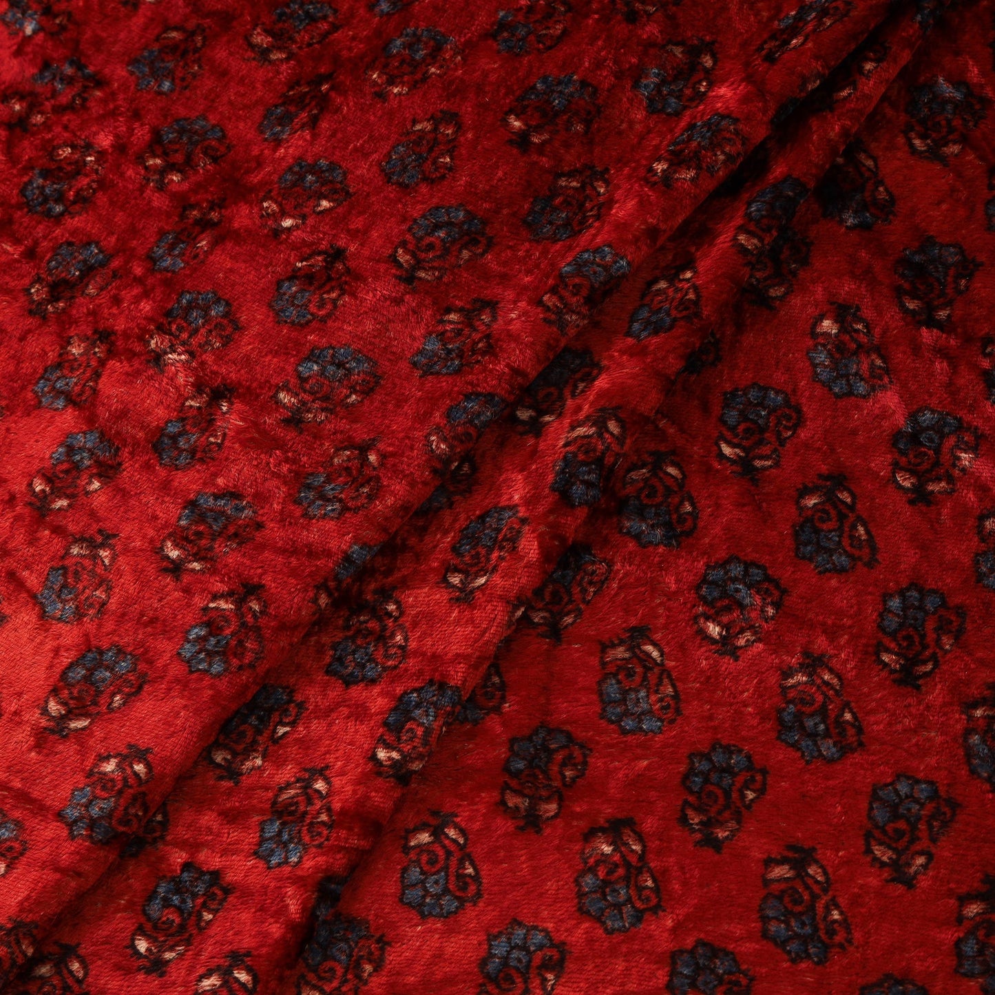 Velvet natural dyed hand fabric 17 - handcrafted