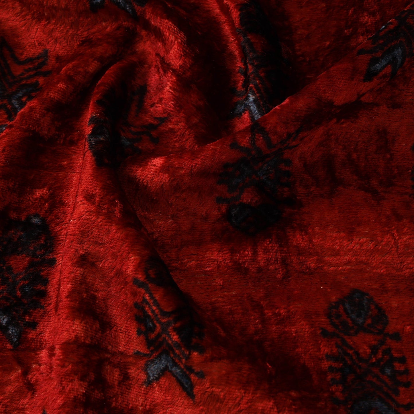 Velvet natural dyed hand fabric 29 - handcrafted