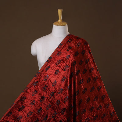 Velvet natural dyed hand fabric 29 - handcrafted