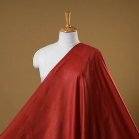 Red - vidarbha handloom plain tussar silk fabric 03