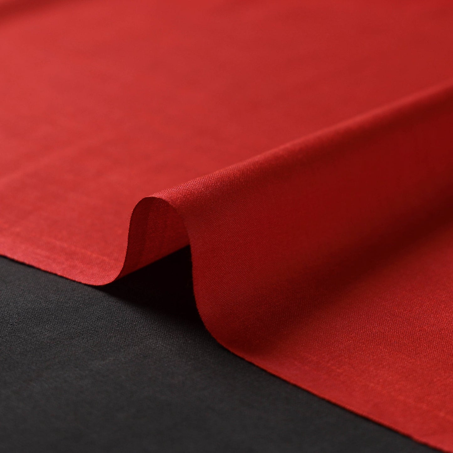 Red - vidarbha handloom plain tussar silk fabric 06