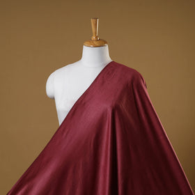 Red - vidarbha handloom plain tussar silk fabric 08
