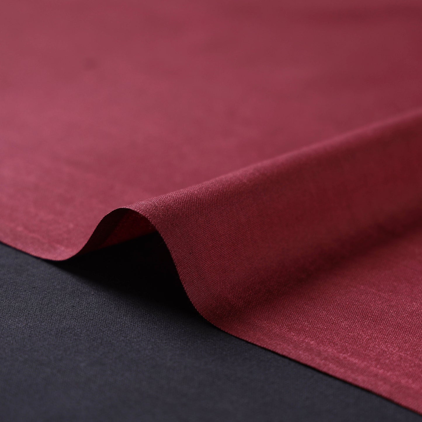 Red - vidarbha handloom plain tussar silk fabric 08