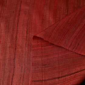  Red Vidarbha Pure Tussar x Ghicha Silk Handloom Fabric