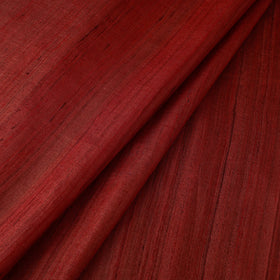  Red Vidarbha Pure Tussar x Ghicha Silk Handloom Fabric
