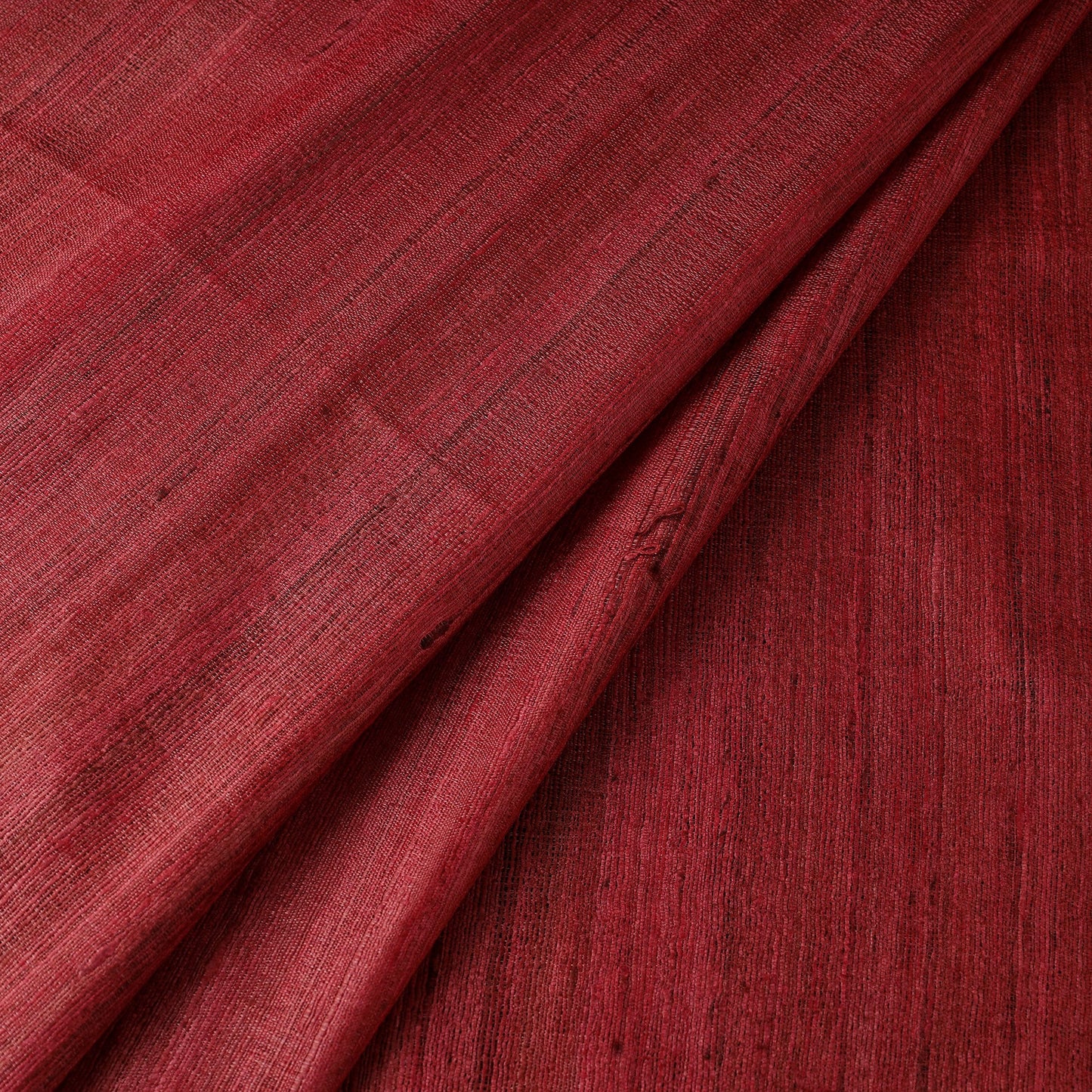 Red - vidarbha tussar x ghicha silk handloom fabric 02