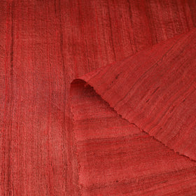 Red - vidarbha tussar x ghicha silk handloom fabric 04