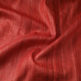 Red - vidarbha tussar x ghicha silk handloom fabric 04