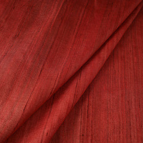 Red - vidarbha tussar x ghicha silk handloom fabric 04
