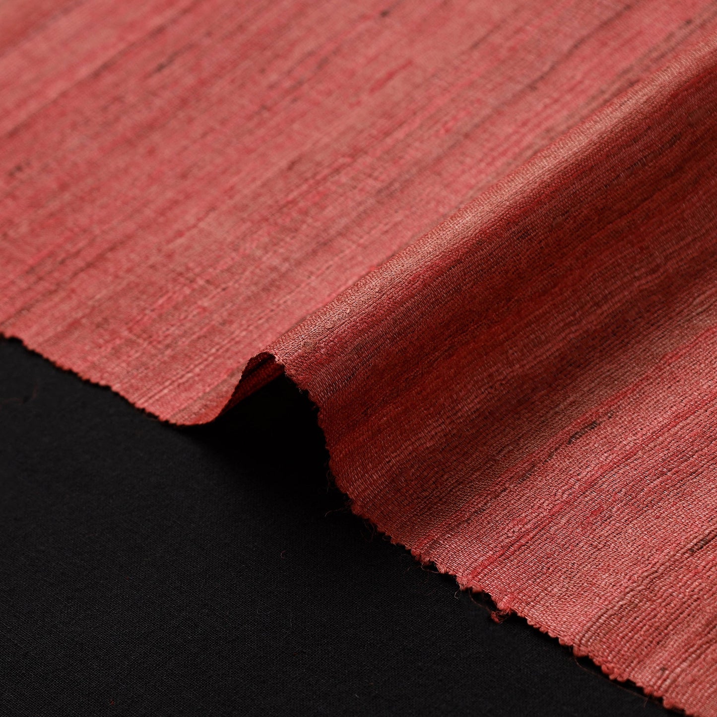 Red - vidarbha tussar x ghicha silk handloom fabric 06