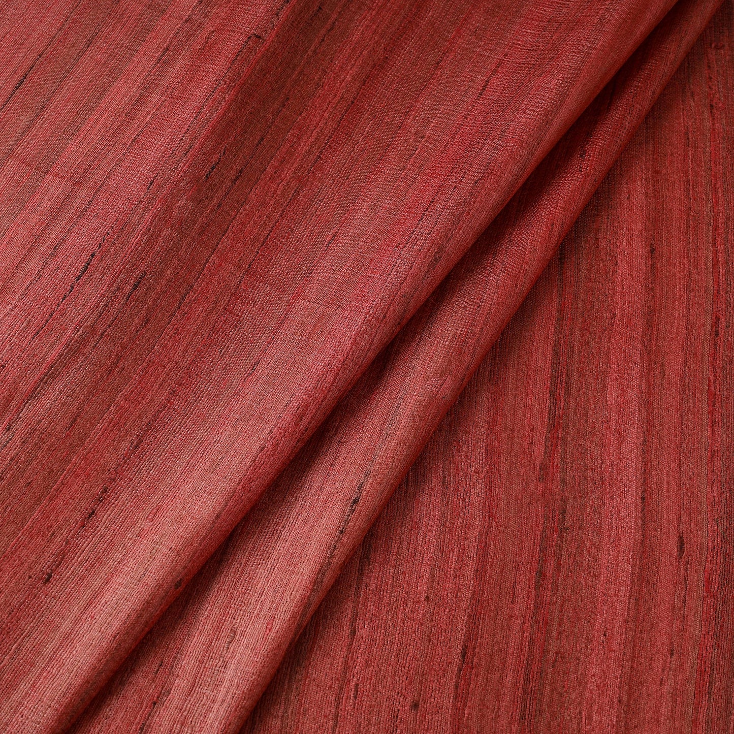 Red - vidarbha tussar x ghicha silk handloom fabric 06