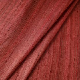 Red - vidarbha tussar x ghicha silk handloom fabric 06