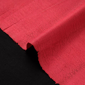 Red - vidarbha tussar x ghicha silk handloom fabric 12