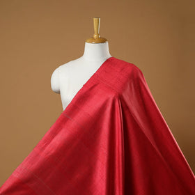Red - vidarbha tussar x ghicha silk handloom fabric 12