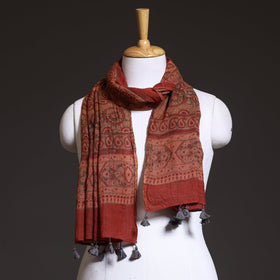  Block Print Woolen Ajrakh Stole