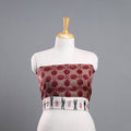 Red - woollen bagh blouse piece 58 - handcrafted