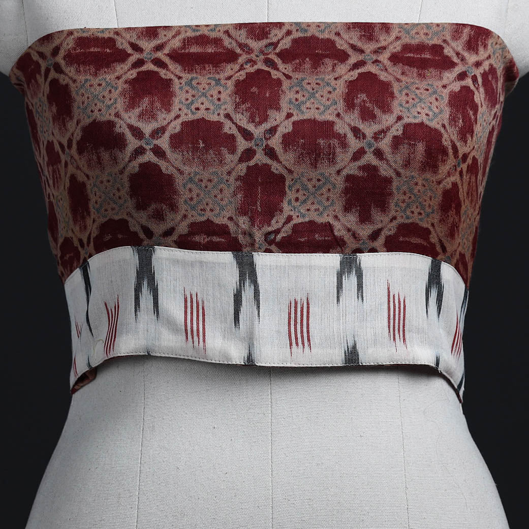 Red - woollen blouse piece 48 - handcrafted