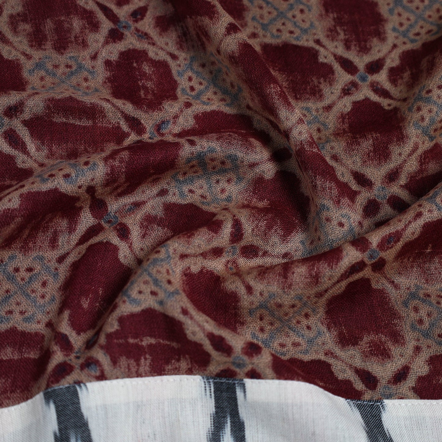 Red - woollen blouse piece 48 - handcrafted