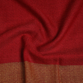 Red - woollen plain blouse piece 09 - handcrafted