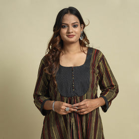  Jahota Block Printed Kantha Patchwork Cotton Kurta Online at iTokri.com