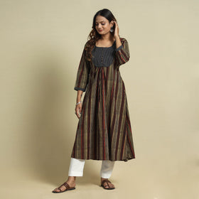  Jahota Block Printed Kantha Patchwork Cotton Kurta Online at iTokri.com
