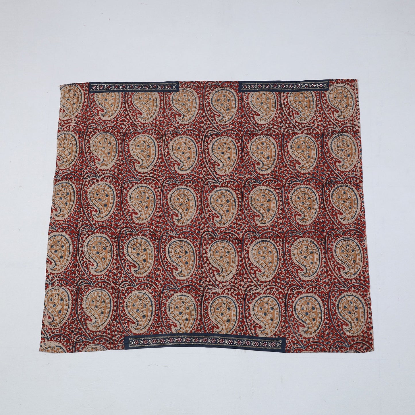 Buy Zardozi Hand Embroidered Kalamkari Cotton Blouse Piece Online at iTokri.com